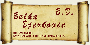 Belka Đerković vizit kartica